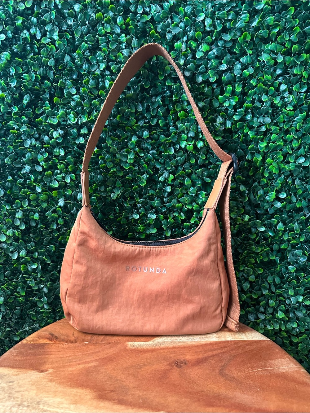 Rotunda Milu Nylon Shoulder Bag, Camel